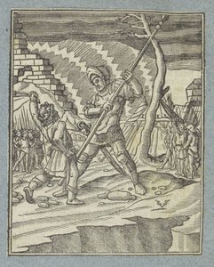 David besejrer Goliat af Christoffel van Sichem (II)