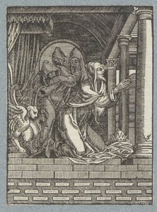 Kongen af ​​Nineve gør bod af Christoffel van Sichem (II)