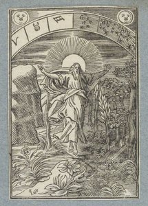 Fjerde skabelsesdag: skabelsen af ​​sol, måne og stjerner af Christoffel van Sichem (II)