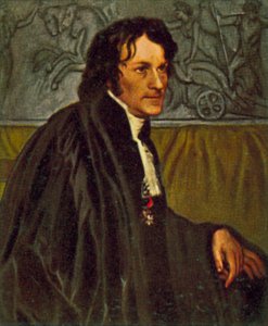 Bertel Thorvaldsen, dansk billedhugger (farvelitografi)