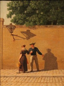 Dansk:  En matros, som tager afsked med sin pige A sailor taking leave of his girl af Christoffer Wilhelm Eckersberg