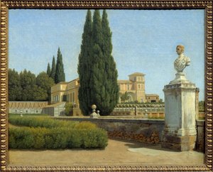 I Villa Albanis haver. Maleri af Christoffer Wilhelm Eckersberg (1783-1853) Ec. Dan. af Christoffer Wilhelm Eckersberg