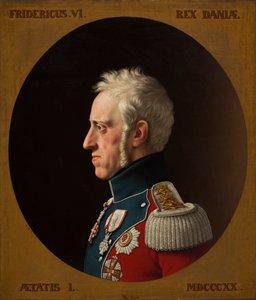 Portræt af Frederik VI af Danmark 1768-1839, 1839. af Christoffer Wilhelm Eckersberg