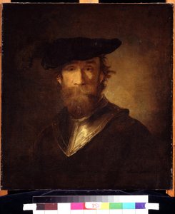 Gammel soldat i en sort baret. En gammel soldat i en sort baret. Maleri af Christopher Paudiss (1630-1666). 1600-tallets tysk kunst. Pushkin Museum of Fine Arts, Moskva. af Christoph Paudiss