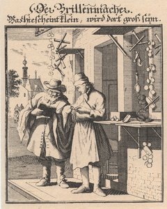 Brillemager fra figur af de vigtigste velgørende godser, 1698 af Christoph Weigel the Elder