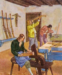 Bushmaker / Buchsenmacher (farvelitografi)
