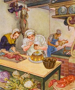 Koch / A Cook (farvelitografi)