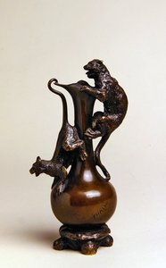 Katte jagter (bronze) af Christophe Fratin