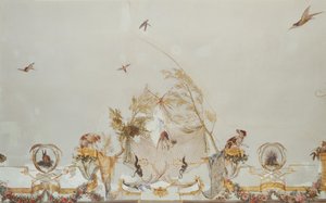 The Grande Singerie, detalje, ca. 1735 (vægmaleri) af Christophe Huet