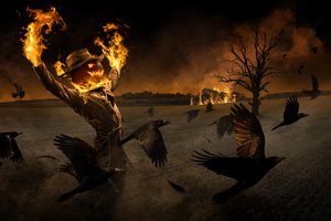 Halloween-fugleskræmsel-inferno af Christophe Kiciak