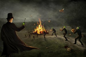 Den mystiske mand, der brænder bøger af Christophe Kiciak