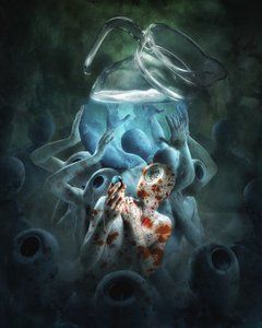 Surrealistiske krukkefigurer