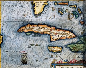 Kort over Det Caribiske Hav af Christophe Plantin af Christophe Plantin