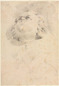 Skitse af et hoved efter Giambolognas Neptunfontæne, ca. 1654.