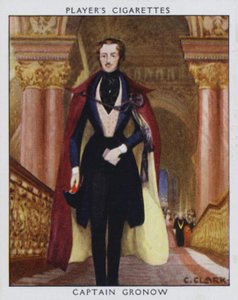 Kaptajn Gronow (farve litho) af Christopher (after) Clark