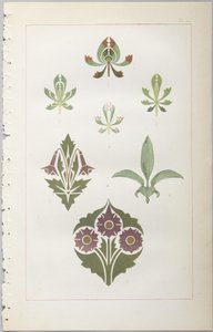 The art of decorative design : med et appendiks, der angiver de timer på dagen, hvor blomsterne åbner sig, udgivet af Day & Son, London, 1862