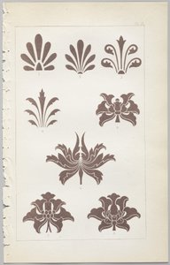 Kunsten at dekorativt design: med et appendiks, der angiver de timer på dagen, hvor blomsterne åbner, udgivet af Day & Son, London, 1862 af Christopher Dresser
