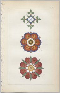 Kunsten at dekorativt design: med et appendiks, der angiver de timer på dagen, hvor blomsterne åbner, udgivet af Day & Son, London, 1862 af Christopher Dresser