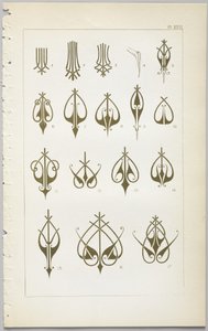 Kunsten at dekorativt design: med et appendiks, der angiver de timer på dagen, hvor blomsterne åbner, udgivet af Day & Son, London, 1862