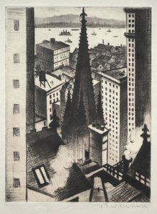 Tempel i New York af Christopher Richard Wynne Nevinson