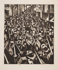 A Dawn, 1914, pub. 1915. af Christopher Richard Wynne Nevinson