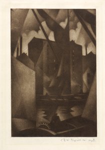 Dokker, 1918 af Christopher Richard Wynne Nevinson