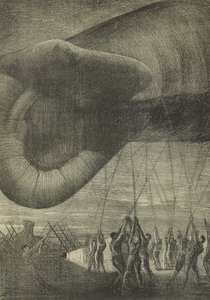 Hauling Down an Observation Balloon at Night, 1918 af Christopher Richard Wynne Nevinson