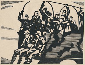 Lastbil-jumpers, 1919 af Christopher Richard Wynne Nevinson