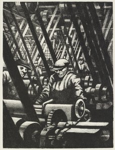 Making the Engine, 1917 af Christopher Richard Wynne Nevinson