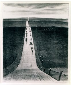 Vejen fra Arras til Bapaume, 1918 af Christopher Richard Wynne Nevinson