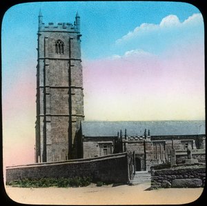 St Buryan Church, Cornwall, slutningen af det 19. eller begyndelsen af det 20. århundrede