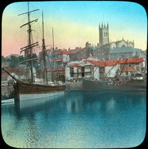 Havnen, Penzance, Cornwall, slutningen af det 19. eller begyndelsen af det 20. århundrede