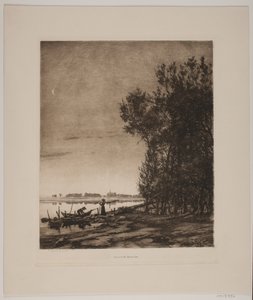Træer ved en indsø af Cilius Johannes Konrad Andersen