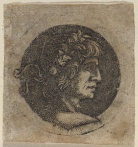 Leder af en romersk kejser af Circle of Francesco Francia