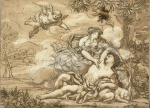 Diana og Endymion af Ciro Ferri