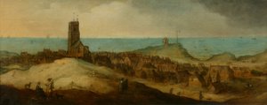 Egmond aan Zee (olie på panel) af Claes Jacobsz. van der Heck