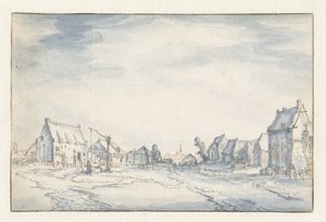 udsigt til landsbyen af Claes Jansz. Visscher (II) (attributed to)