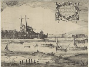 Profil af Deventer (plade IV) af Claes Jansz. Visscher (II) (possibly)