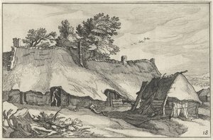 Gård og lille lade Landskaber med gårde (serietitel) af Claes Jansz. Visscher (II)