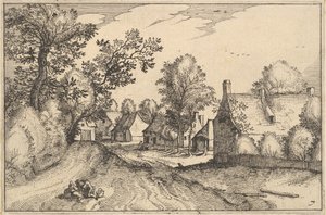 A Village Road, plade 7 fra 1610 af Claes Jansz Visscher
