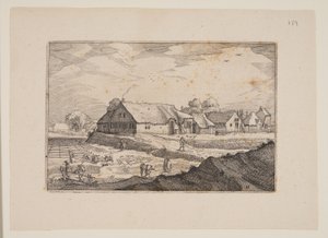 Gårde og blegemarker, fra udsigter i omegnen af Haarlem (Plaisante Plaetsen) af Claes Jansz. Visscher