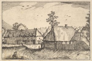 Store skure, tavle 21 fra provinsen Brabant, ca. 1610 af Claes Jansz Visscher