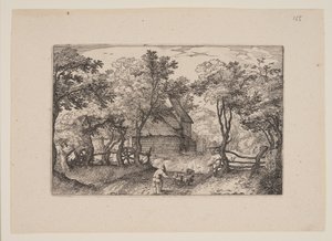 Vejen mod Heemstede, fra udsigter i omegnen af Haarlem (Plaisante Plaetsen) af Claes Jansz. Visscher