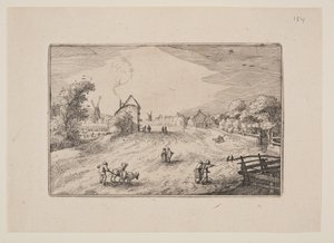 Vejen mod Leiden, fra udsigter i omegnen af Haarlem (Plaisante Plaetsen) af Claes Jansz. Visscher
