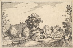 Landsbyvej, plade 12 fra 1610 af Claes Jansz Visscher