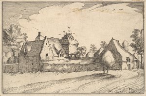 Walled Farm, plade 11 fra Regiunculae et Villae aliquot Ducatus Brabantiae, ca. 1610 af Claes Jansz Visscher