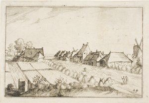 Marker og en vej, plade 24 efter Billeder af gårde, landhuse og rustikke landsbyer (Praediorum villarum et rusticarum casularum icones) af Claes Jansz. Visscher II