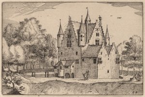 Et slot af Claes Jansz Visscher after Johannes van Doetechum, the Elder after Lucas