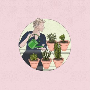Havearbejde med krydderurter, 2024 (digital) af Claire Huntley