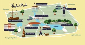 Kort over Hyde Park af Claire Huntley